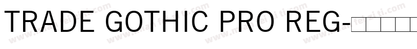 TRADE GOTHIC PRO REG字体转换
